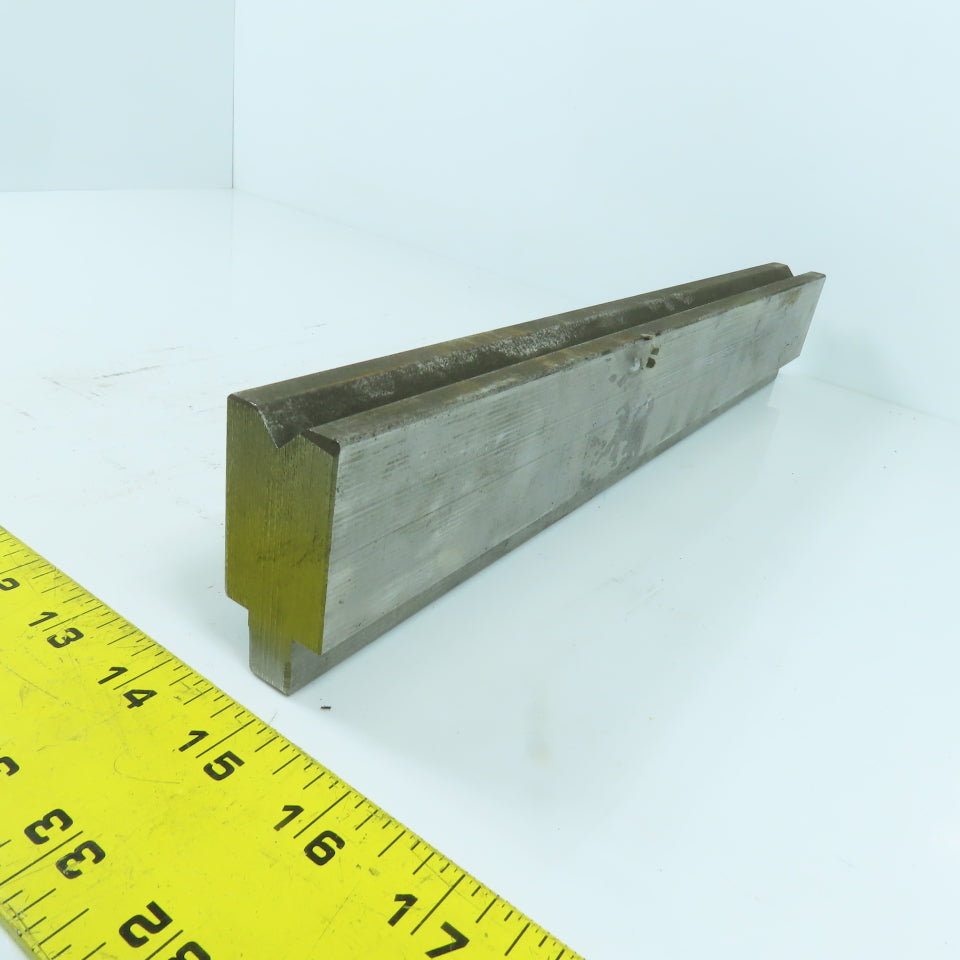 14-1/4" Press Brake Forming 90° V Angle Die Block 1-1/8" Thick 1-3/4"H 1/2" Tang