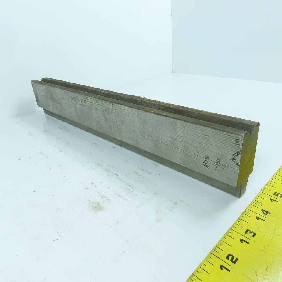 14-1/4" Press Brake Forming 90° V Angle Die Block 1-1/8" Thick 1-3/4"H 1/2" Tang