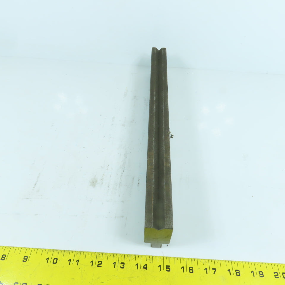 14-1/4" Press Brake Forming 90° V Angle Die Block 1-1/8" Thick 1-3/4"H 1/2" Tang