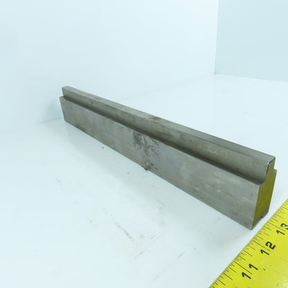 14-1/4" Press Brake Forming 90° V Angle Die Block 1-1/8" Thick 1-3/4"H 1/2" Tang