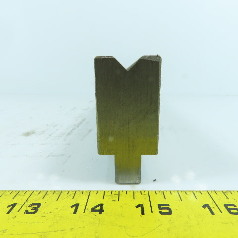 14-1/4" Press Brake Forming 90° V Angle Die Block 1-1/8" Thick 1-3/4"H 1/2" Tang