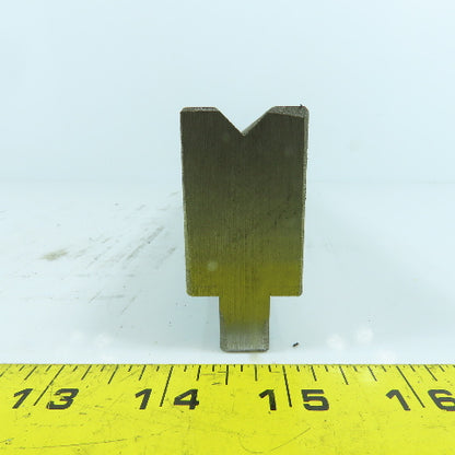 14-1/4" Press Brake Forming 90° V Angle Die Block 1-1/8" Thick 1-3/4"H 1/2" Tang