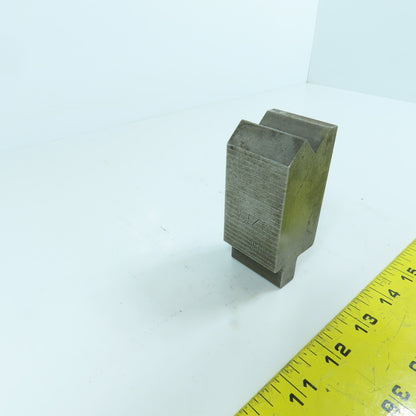 1-1/2" V-Angle Forming Press Brake Die Block 2-3/4" H 1.42" Thick 1/2" Tang