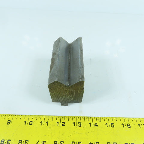 3-1/8" V-Angle Forming Press Brake Die Block 2-5/8" H 1.85" Thick 1/2" Tang