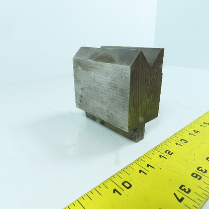 3-1/8" V-Angle Forming Press Brake Die Block 2-5/8" H 1.85" Thick 1/2" Tang