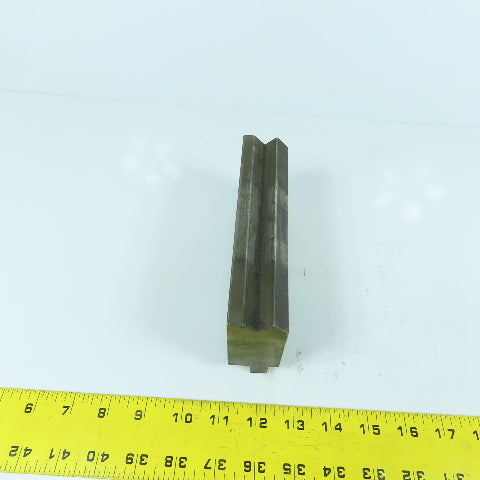 6-1/4" V-Angle Forming Press Brake Die Block 2-3/4" H 1.42" Thick 1/2" Tang
