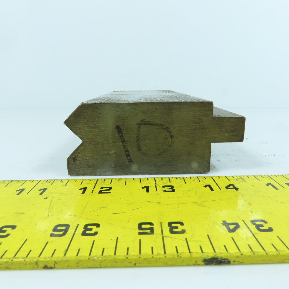 6-1/4" V-Angle Forming Press Brake Die Block 2-3/4" H 1.42" Thick 1/2" Tang