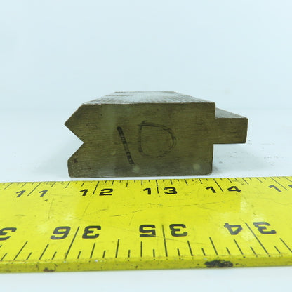 6-1/4" V-Angle Forming Press Brake Die Block 2-3/4" H 1.42" Thick 1/2" Tang
