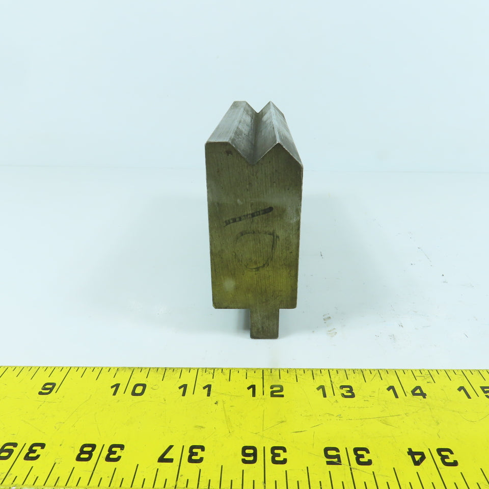 6-1/4" V-Angle Forming Press Brake Die Block 2-3/4" H 1.42" Thick 1/2" Tang