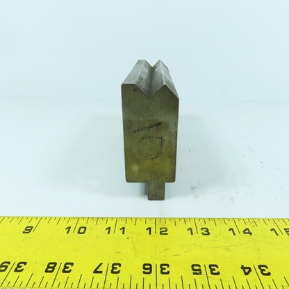 6-1/4" V-Angle Forming Press Brake Die Block 2-3/4" H 1.42" Thick 1/2" Tang