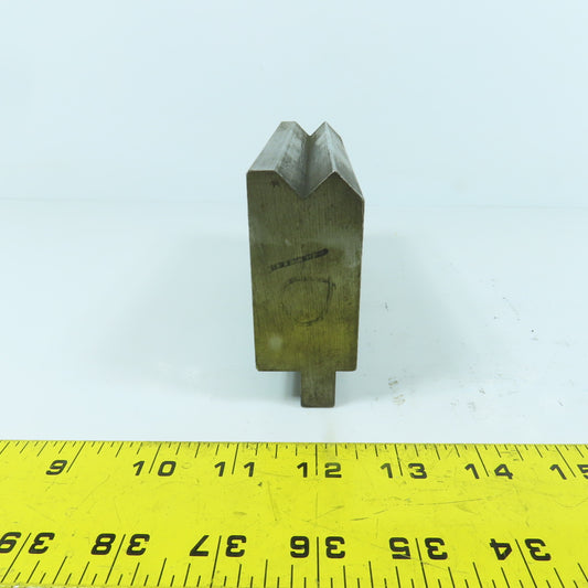 6-1/4" V-Angle Forming Press Brake Die Block 2-3/4" H 1.42" Thick 1/2" Tang