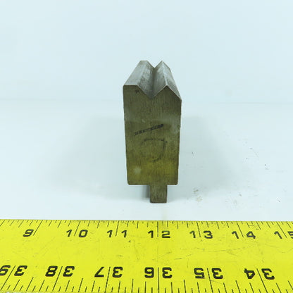 6-1/4" V-Angle Forming Press Brake Die Block 2-3/4" H 1.42" Thick 1/2" Tang