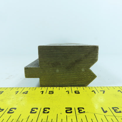12-1/4" V-Angle Forming Press Brake Die Block 2-1/2" H 1.9" Thick 1/2" Tang