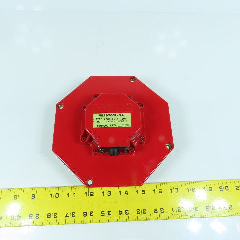 Fanuc A860-2014-T301 aA64i Pulsecoder & Rear Motor Cover Assembly