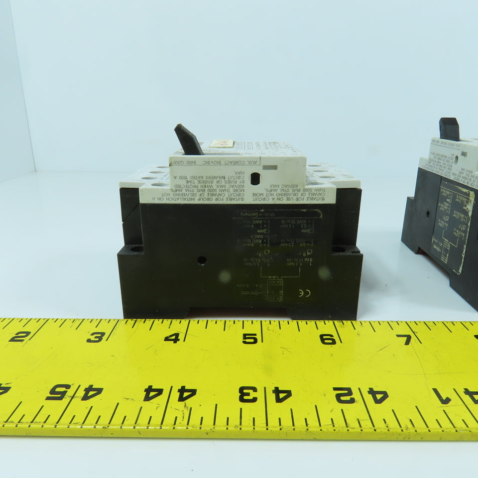 Siemens 3VU1300-1MD00 0.24-0.4A Motor Protector Circuit Breaker 600VAC Lot Of 5