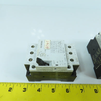 Siemens 3VU1300-1MD00 0.24-0.4A Motor Protector Circuit Breaker 600VAC Lot Of 5