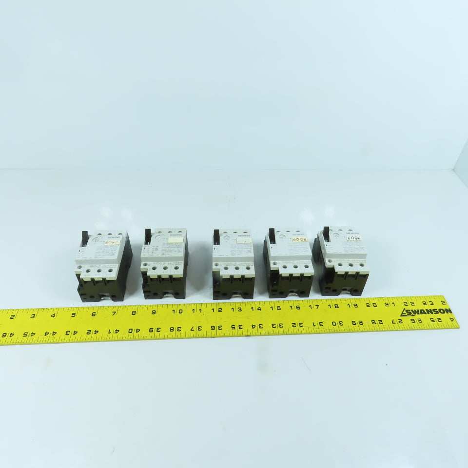 Siemens 3VU1300-1MD00 0.24-0.4A Motor Protector Circuit Breaker 600VAC Lot Of 5