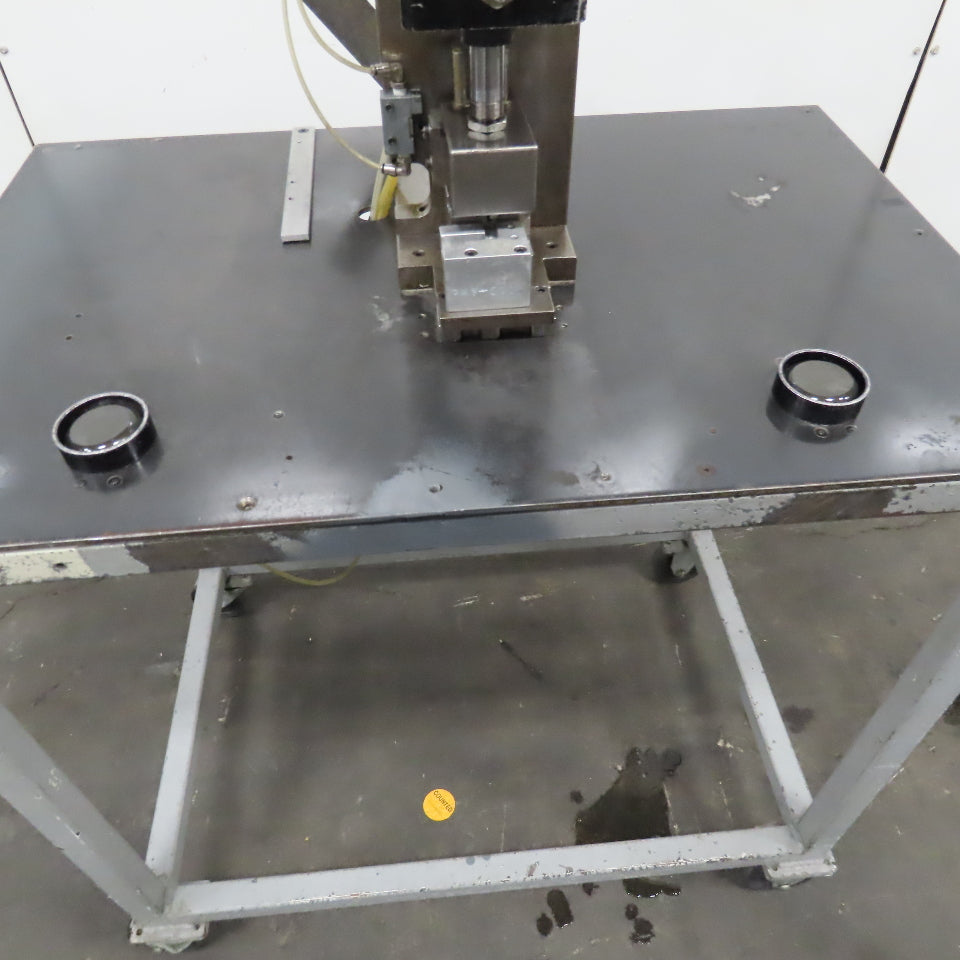 Small Pneumatic C-Frame Press 4" Bore 2" Stroke 2-1/4" Throat