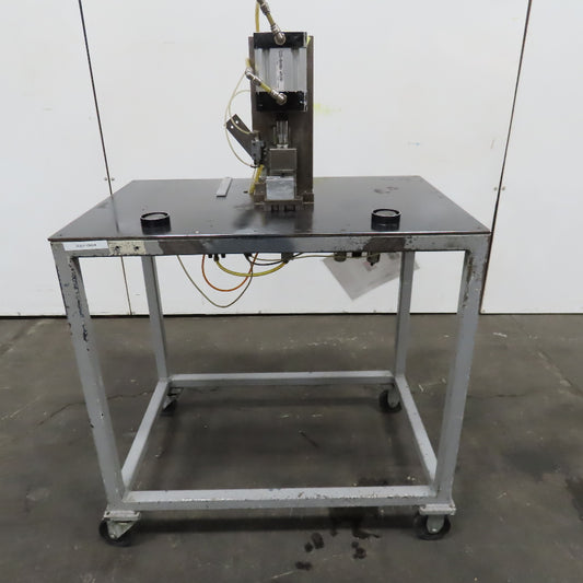 Small Pneumatic C-Frame Press 4" Bore 2" Stroke 2-1/4" Throat