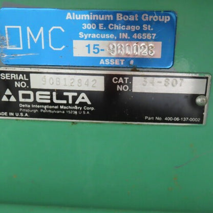 Delta 34-807 10" Tilting (*) Arbor Table Saw 208/230-460V 3Ph Modified See Info