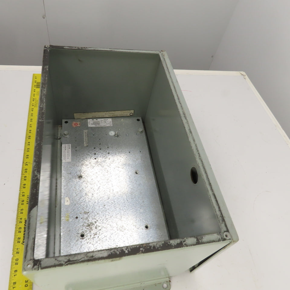 20" x 12" x 12" Heavy Duty Steel Electrical Enclosure W/ Backplate & Bolt-On Top