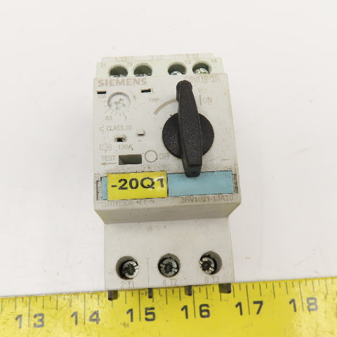Siemens 3RV1021-1JA10 Manual Motor Starter 600V 10A Adjustable Trip 7-10A