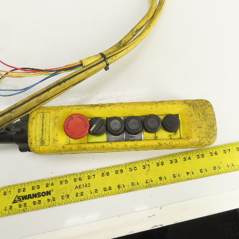 Telemecanique 4-Button Hoist Crane & Trolley Control Pendant W/11' Lead & E-Stop