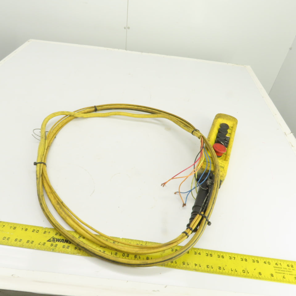 Telemecanique 4-Button Hoist Crane & Trolley Control Pendant W/11' Lead & E-Stop