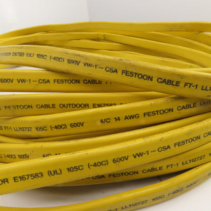 LL112727 80' Festoon Cable 4-Conductor Wire 14 AWG 600V