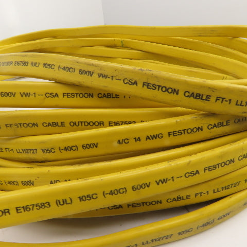 LL112727 80' Festoon Cable 4-Conductor Wire 14 AWG 600V
