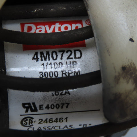 Dayton 4M072D 1/100 Hp 3000RPM 115V 1Ph Cabinet Cooling Fan 5"