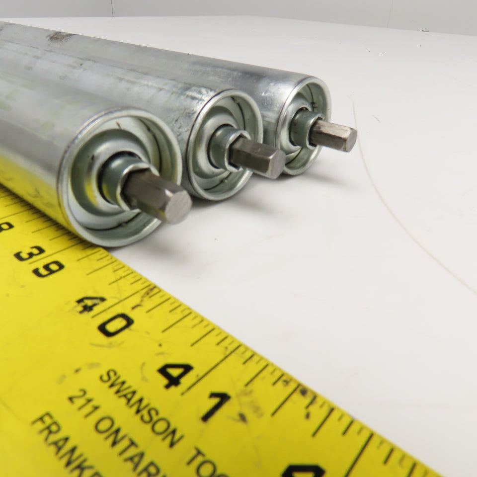 1-3/8" OD x 10-3/16" BF Gravity Conveyor Roller 11" OAL Lot Of 3