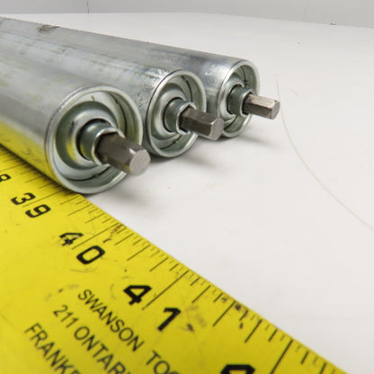 1-3/8" OD x 10-3/16" BF Gravity Conveyor Roller 11" OAL Lot Of 3