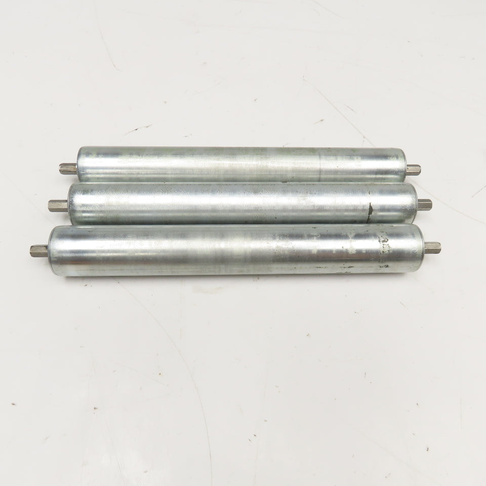 1-3/8" OD x 10-3/16" BF Gravity Conveyor Roller 11" OAL Lot Of 3