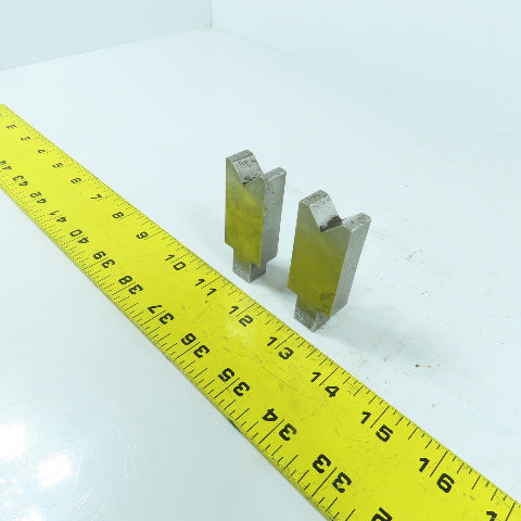 1/2" L Press Brake 90° V-Forming Angle Die Block 1/2" Tang 1" Thick Lot Of 2
