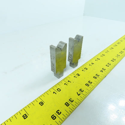 1/2" L Press Brake 90° V-Forming Angle Die Block 1/2" Tang 1" Thick Lot Of 2
