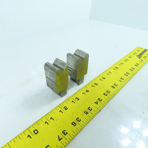 1" L Press Brake 90° V-Forming Angle Die Block 1/2" Tang 1" & 1-1/8 Thick Lot/2