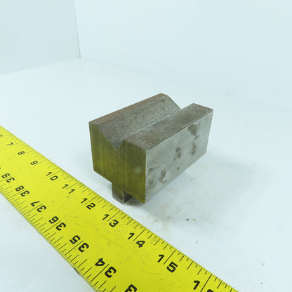 3-1/2" L Press Brake 90° V-Forming Angle Die Block 1/2" Tang 2-1/4" Thick