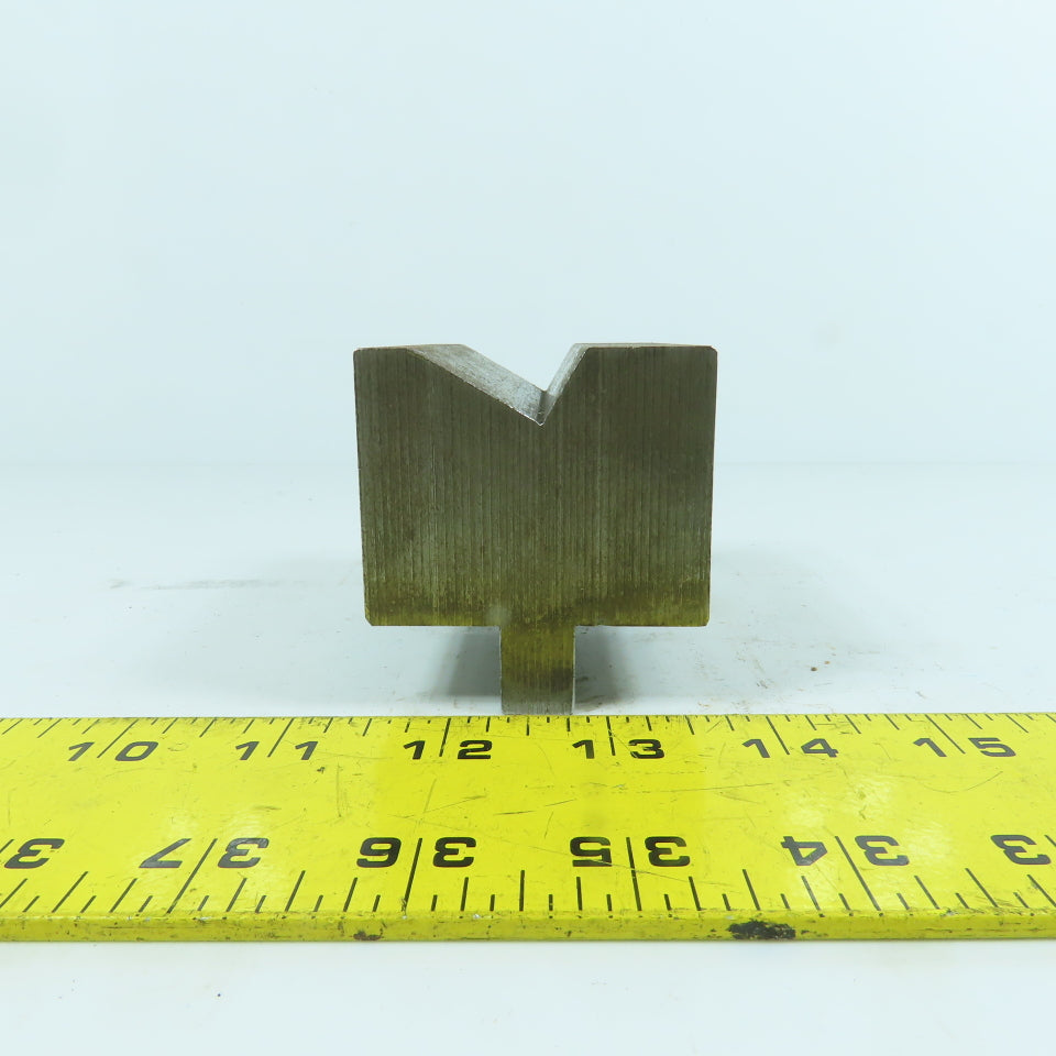 3-1/2" L Press Brake 90° V-Forming Angle Die Block 1/2" Tang 2-1/4" Thick