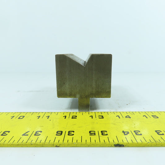 3-1/2" L Press Brake 90° V-Forming Angle Die Block 1/2" Tang 2-1/4" Thick