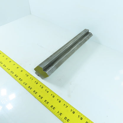 12-1/4" L Press Brake 90° V-Forming Angle Die Block 1/2" Offset Tang 1.9" Thick