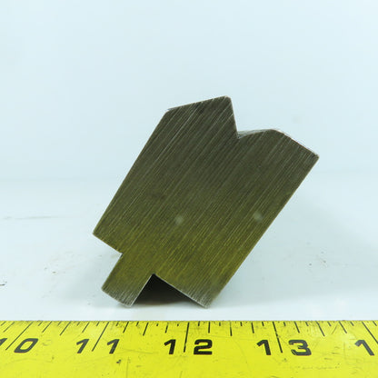 12-1/4" L Press Brake 90° V-Forming Angle Die Block 1/2" Offset Tang 1.9" Thick