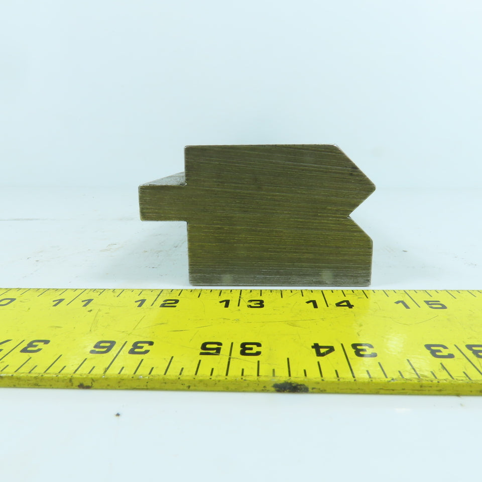 12-1/4" L Press Brake 90° V-Forming Angle Die Block 1/2" Offset Tang 1.9" Thick
