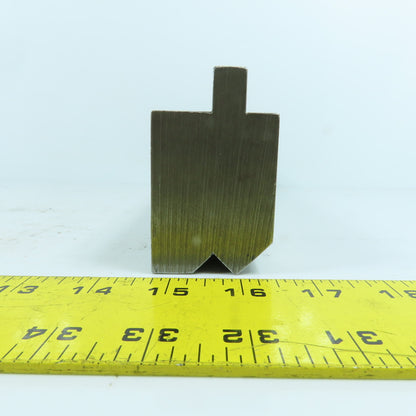 12-1/4" L Press Brake 90° V-Forming Angle Die Block 1/2" Offset Tang 1.9" Thick