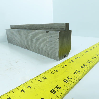12-1/4" L Press Brake 90° V-Forming Angle Die Block 1/2" Offset Tang 1.9" Thick
