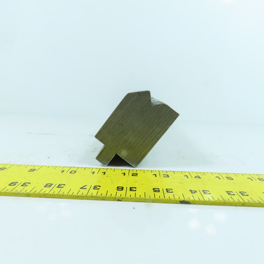 12-1/4" L Press Brake 90° V-Forming Angle Die Block 1/2" Offset Tang 1.9" Thick