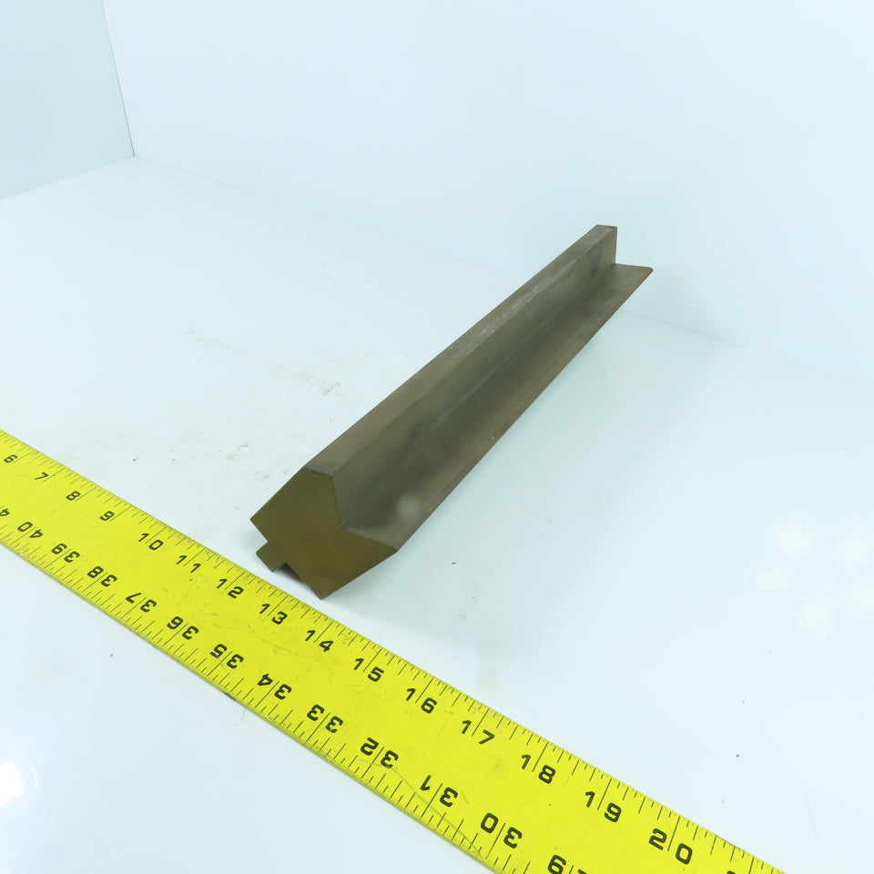 12-1/4" L Press Brake 90° V-Forming Angle Die Block 1/2" Offset Tang 1.9" Thick