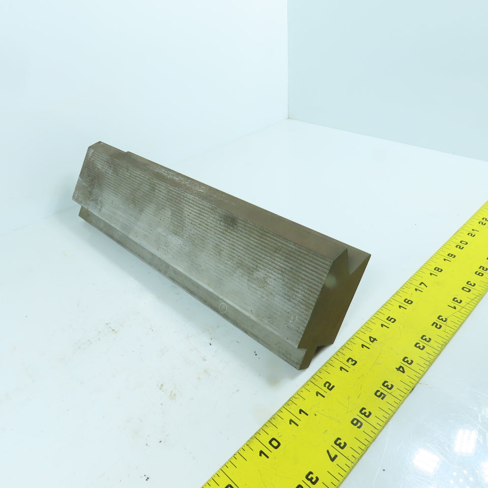 12-1/4" L Press Brake 90° V-Forming Angle Die Block 1/2" Offset Tang 1.9" Thick