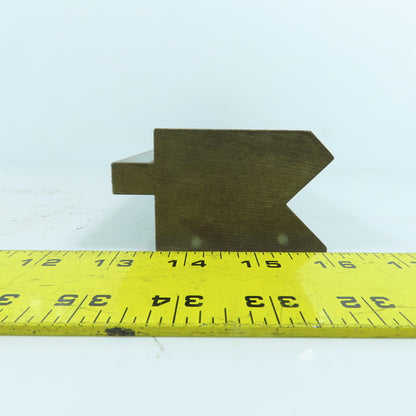 12-1/4" L Press Brake 90° V-Forming Angle Die Block 1/2" Offset Tang 1.9" Thick