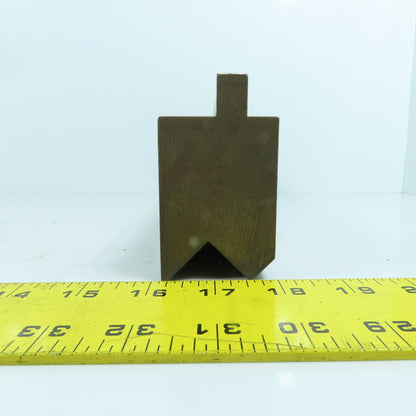 12-1/4" L Press Brake 90° V-Forming Angle Die Block 1/2" Offset Tang 1.9" Thick